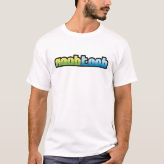 Camiseta Branco do logotipo de NooBTooB
