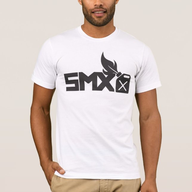 Camiseta Branco do logotipo de SMX (Frente)