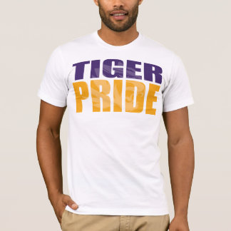 Camiseta Branco do orgulho do tigre no branco