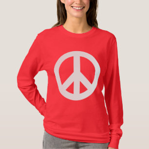 Camiseta Branco do sinal de paz