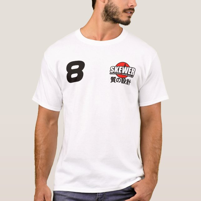 Camiseta Branco do Skewer JDM (Frente)