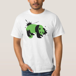 Camiseta Branco do splatter da panda