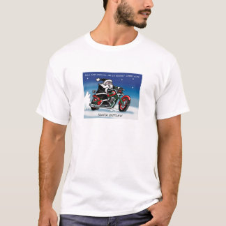 Camiseta Branco do t-shirt de Outlaw© do papai noel