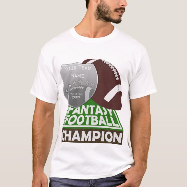 Camiseta Branco do t-shirt do campeão do futebol da (Frente)