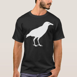 Camiseta Branco do t-shirt do corvo