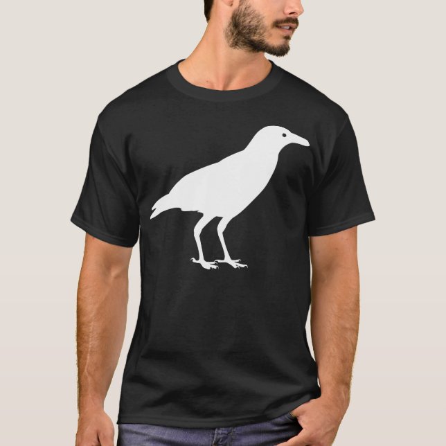 Camiseta Branco do t-shirt do corvo (Frente)