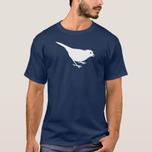 Camiseta Branco do t-shirt do pardal