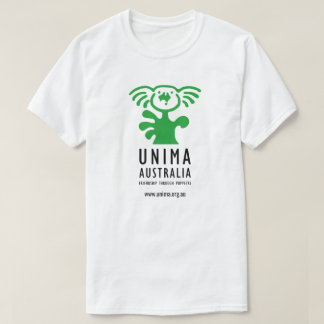 Camiseta Branco do t-shirt dos homens de UNIMA Austrália