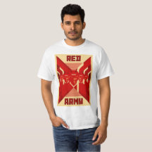 Branco do Tshirt do hóquei do exército vermelho