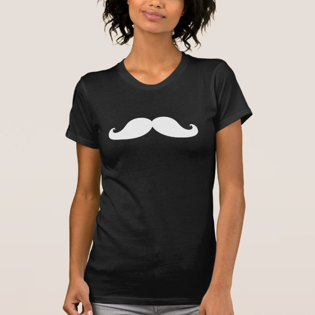 CAMISETA BRANCO ENGRAÇADO DO BIGODE %PIPE% (Frente)