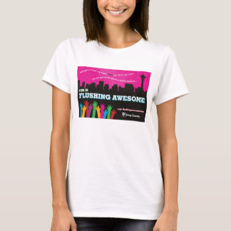 Camiseta Branco impressionante de nivelamento do t-shirt