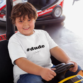 Camiseta Branco jovem do tipo Hashtag personalizado