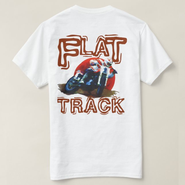 CAMISETA BRANCO LISO DO PILOTO DA MOTOCICLETA DA TRILHA (Verso do Design)