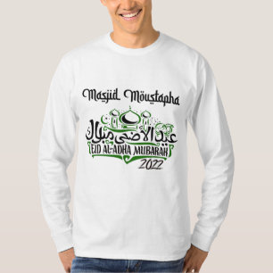Camiseta Branco - Masjid Moustapha EID Mubarak Long Sleeve