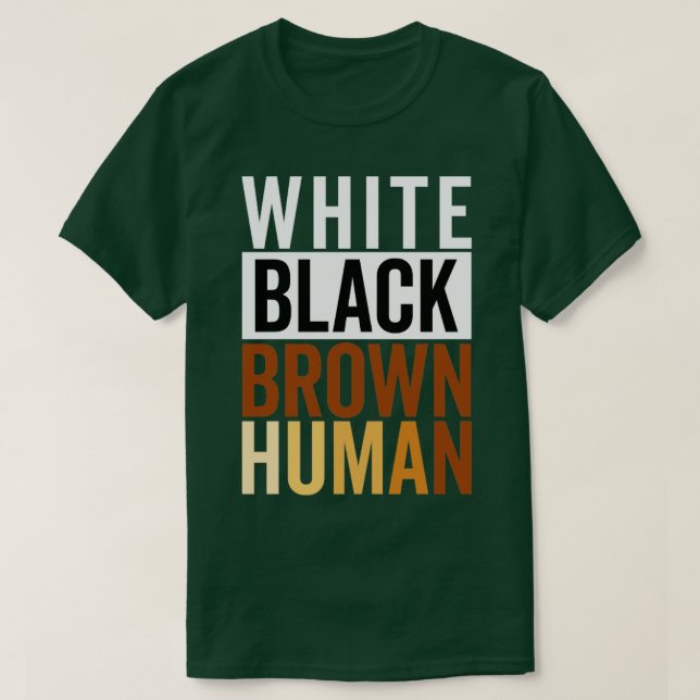 Camiseta Branco Negro Castanho (Frente do Design)