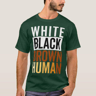 Camiseta Branco Negro Castanho
