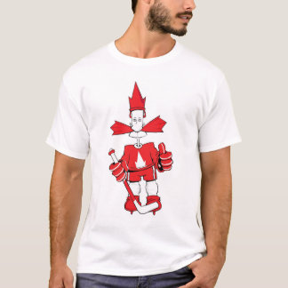 Camiseta Branco orgulhoso do jogador de hóquei de Canadá