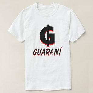 Camiseta Branco paraguaio do guaraní do ₲