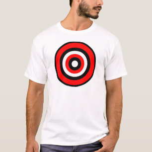 Camiseta Branco preto vermelho do BullsEYE