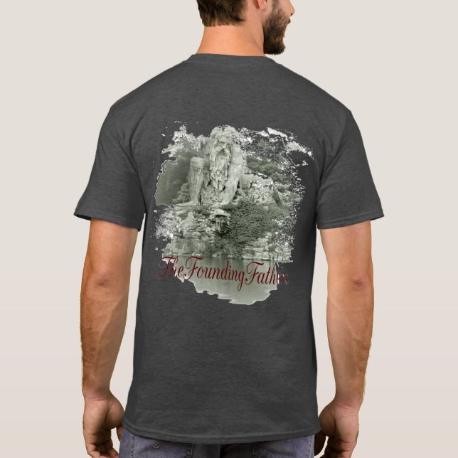 Camiseta Branco t com imagem e TheFoundfathers T-Shir (Verso)