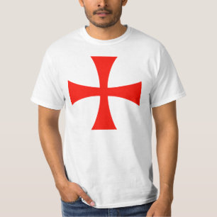 Camiseta Branco transversal de Templar do cavaleiro