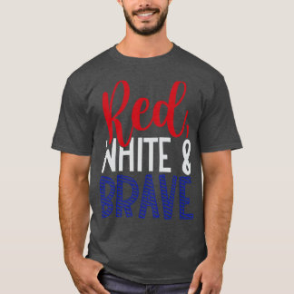 Camiseta Branco vermelho e bravo