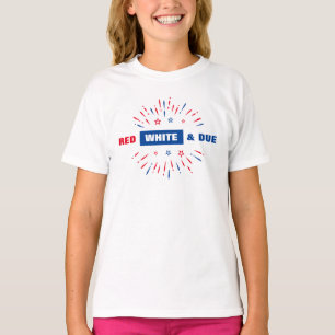 Camiseta Branco Vermelho E Família De Correspondência De Ch