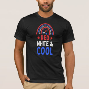 Camiseta Branco Vermelho E Legal 4 De Julho Arco-Íris Boêmi