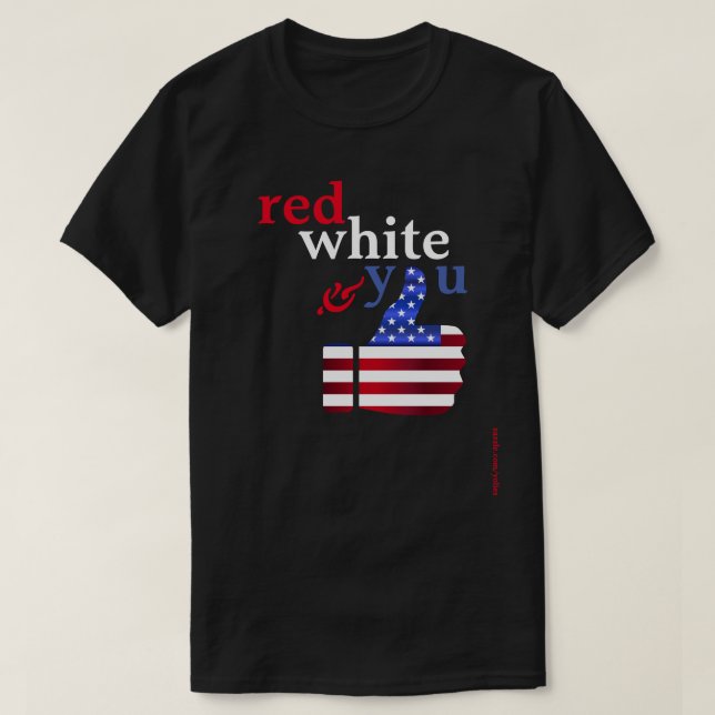 Camiseta Branco vermelho e você (Frente do Design)