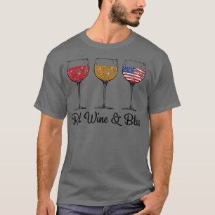 Camiseta Branco vermelho engraçado e azul 4 de julho azul b