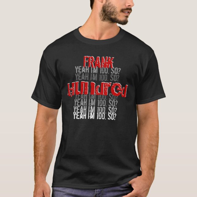 Camiseta Branco vermelho preto conhecido feito sob (Frente)