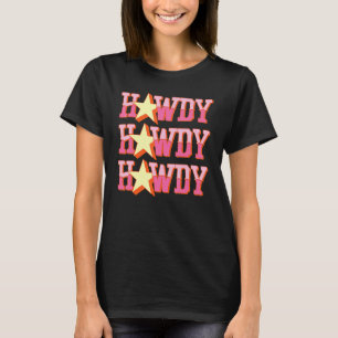Camiseta Branco Vintage Howdy Rodeo Ocidental País Sulista
