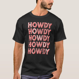 Camiseta Branco Vintage Howdy Rodeo Ocidental País Sulista