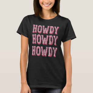 Camiseta Branco Vintage Howdy Rodeo Ocidental País Sulista