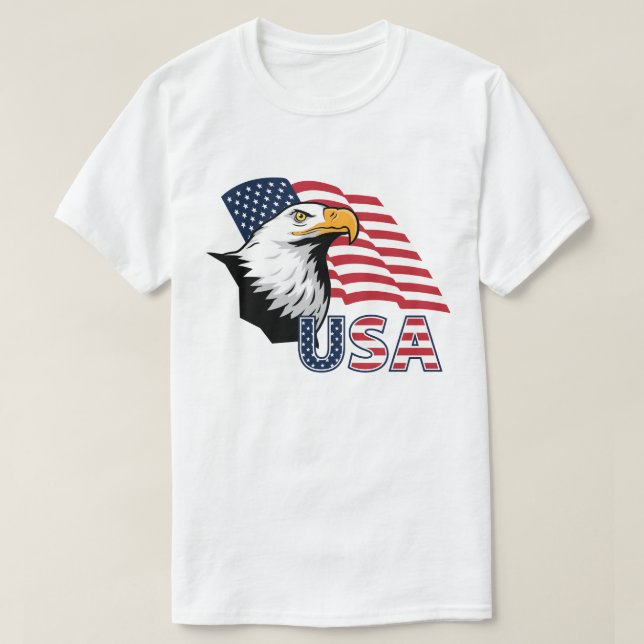 Camiseta Branded Patriotic Bald Eagle T-Shirt – American (Frente do Design)