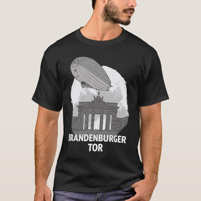 Camiseta Brandenburger Tor Berlin Germany Silhouette Outlin (Frente)