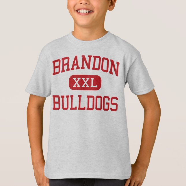 Camiseta Brandon - buldogues - meio - Brandon Mississippi (Frente)