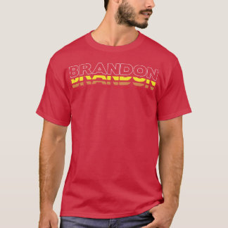 Camiseta Brandon Primeiro Nome Engraçado Vintage Pôr do sol