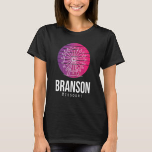 Camiseta Branson Big Wheel Missouri Viagem Hike Acampamento