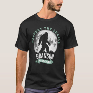 Camiseta Branson Missouri Respeite os Locais Pé Grande Sasq