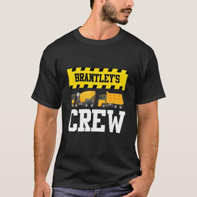 Camiseta Brantley Construction Crew Custom Dumcaminhão Dump (Frente)