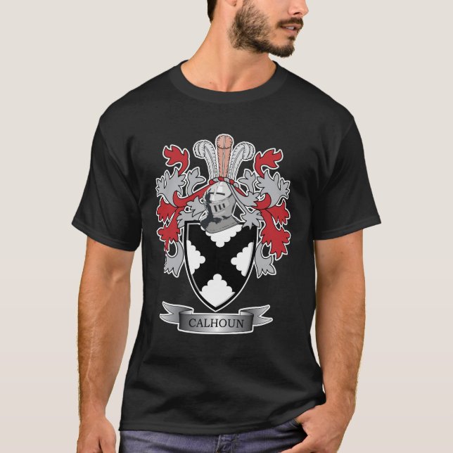 Camiseta Brasão da crista da família de Calhoun (Frente)