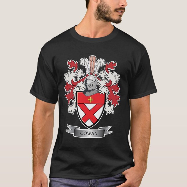 Camiseta Brasão da crista da família de Cowan (Frente)