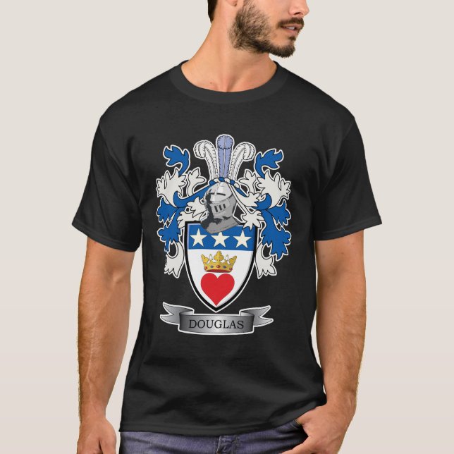 Camiseta Brasão da crista da família de Douglas (Frente)