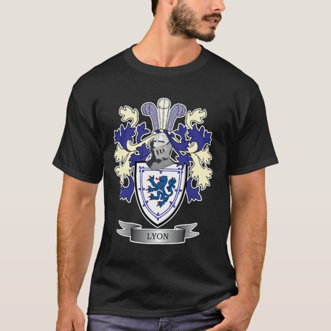 Camiseta Brasão da crista da família de Lyon (Frente)