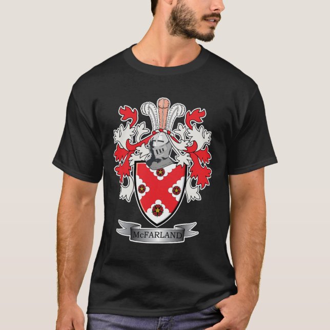 Camiseta Brasão da crista da família de McFarland (Frente)