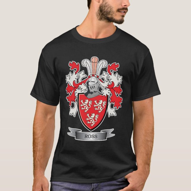 Camiseta Brasão da crista da família de Ross (Frente)
