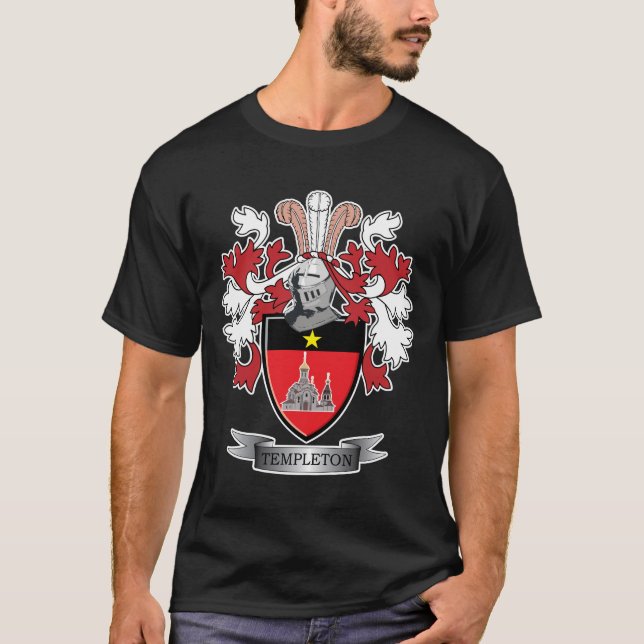 Camiseta Brasão da crista da família de Templeton (Frente)