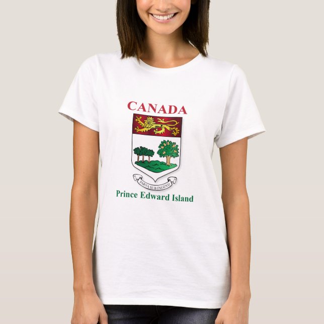 Camiseta brasão da Ilha do Príncipe Eduardo (Frente)