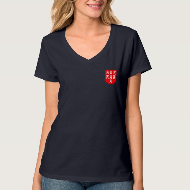 Camiseta brasão da Transilvânia vermelho branco (Frente)